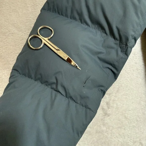 Rei Down Quilted Hooded Puffer Coat Womens XL Blue Mid Length Winter Jacket READ - Picture 13 of 16